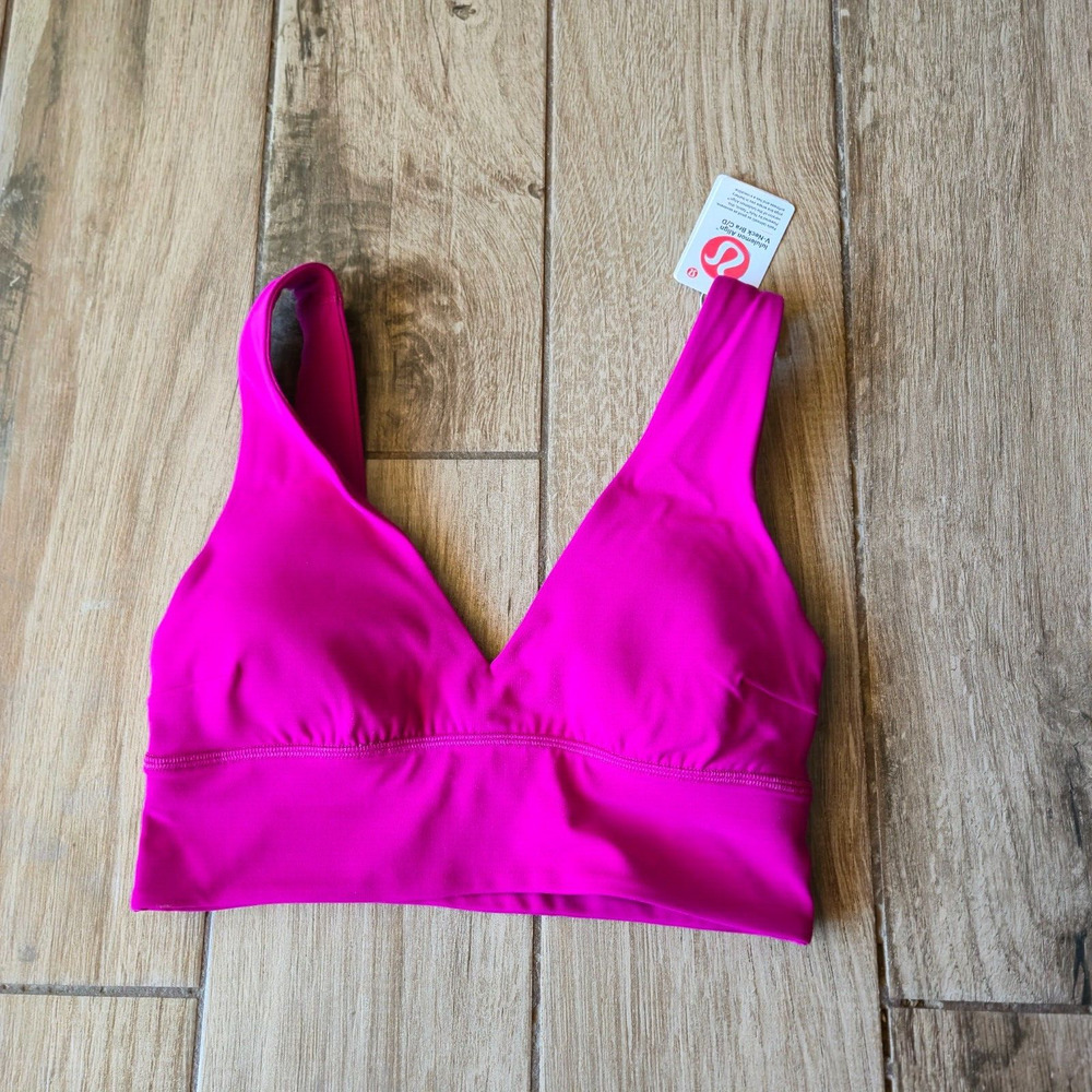 Lululemon Align V-Neck Bra A/B Pow Pink Size 6 NEW Nulu Light Support